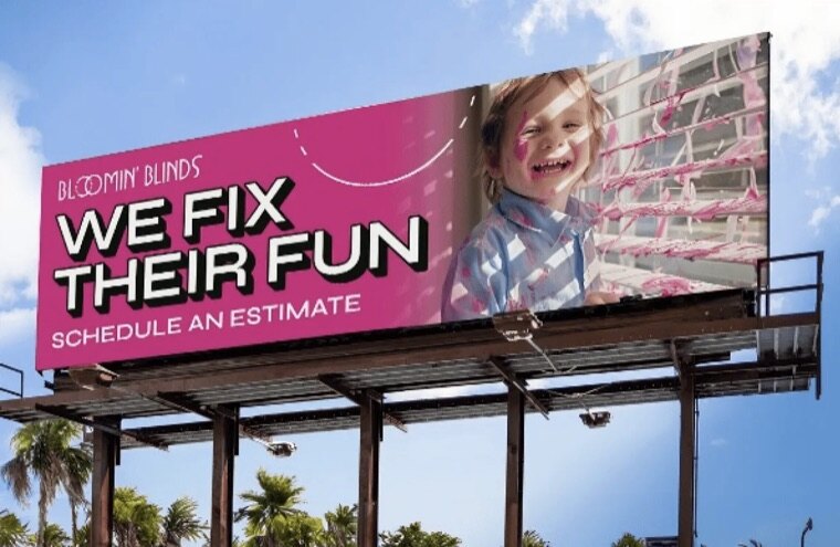 Bloomin’ Blinds billboard